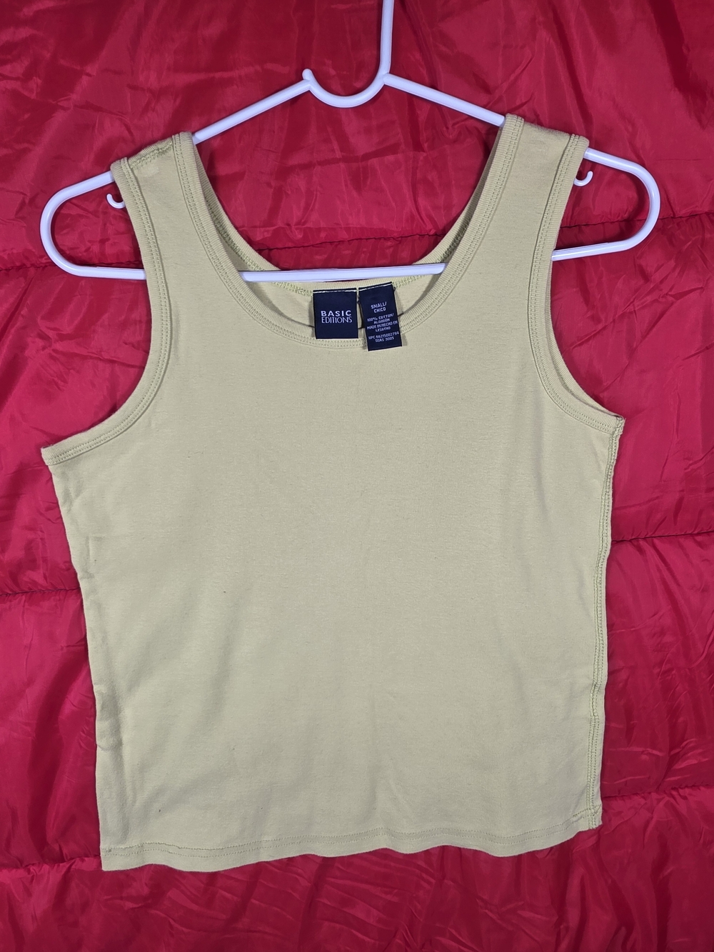 Basic Editions Women's Tank Top - Olive Green